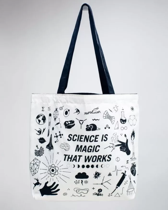 Science Experiments Tote Bag Design Vector Download